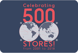 世界合計500店舗達成